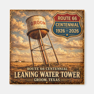 Groom Texas Route 66 Fridge Decor Gift Magnet