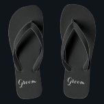 Groom Thongs<br><div class="desc">Groom The beach is calling, and these flips flops are your answer! Pay ode to the summer and free your toes. Live, work and play with your feet exposed. Life really is a beach. Thong style, easy slip-on design. 100% rubber makes sandals both heavyweight and durable. Cushioned footbed with textured...</div>