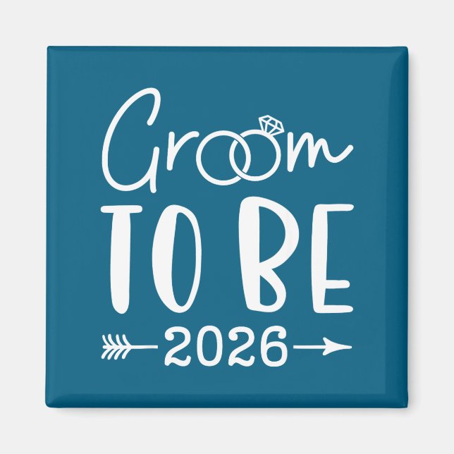 Groom to be 2026 future husband bachelor wedding magnet (Front)