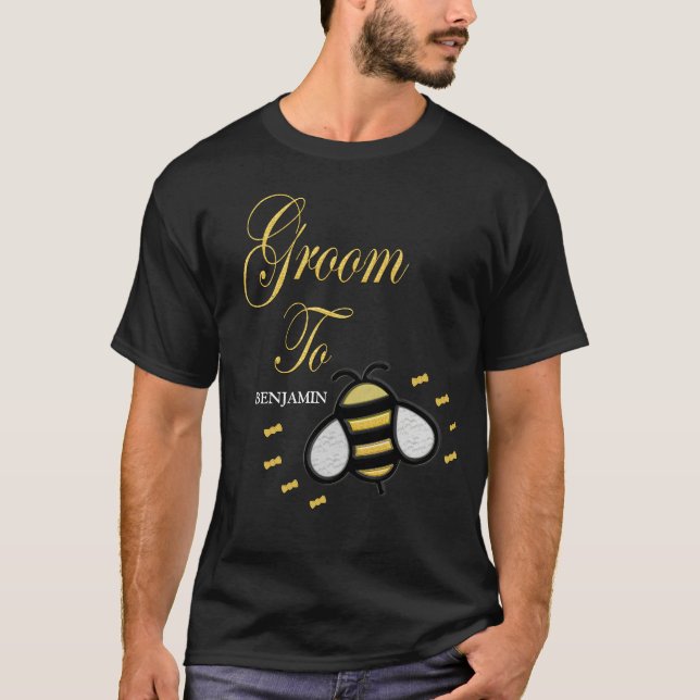 Groom To Be Bachelor Party Personalise T-Shirt (Front)