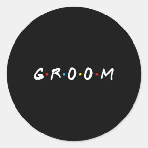 Groom To Be Men Wedding Day Bachelor Party Classic Round Sticker