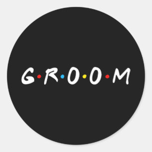 Groom To Be Men Wedding Day Bachelor Party Classic Round Sticker