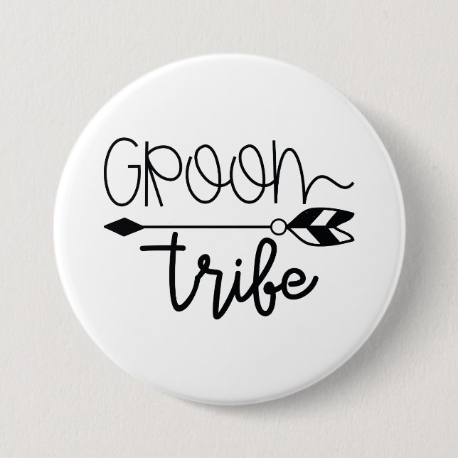 Groom Tribe 7.5 Cm Round Badge (Front)