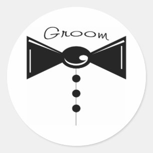 Groom Tux T-Shirts & Gifts Classic Round Sticker