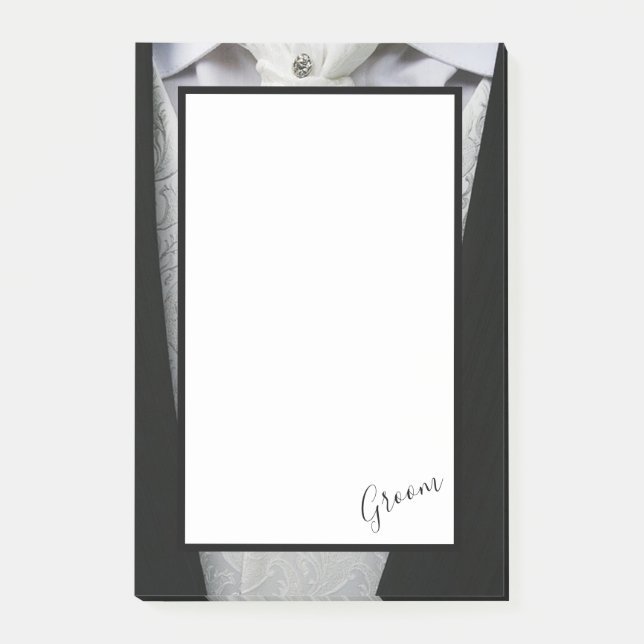 Groom Tuxedo Post-it Notes (Front)