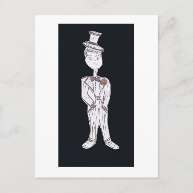 Groom Tuxedo Postcard (Front)