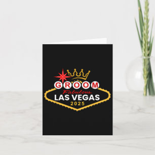 Groom Vegas Bachelor Party Group 2025 Married In V Card