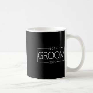 Groom Vegas Bachelor Party Group 2025 Married In V Coffee Mug
