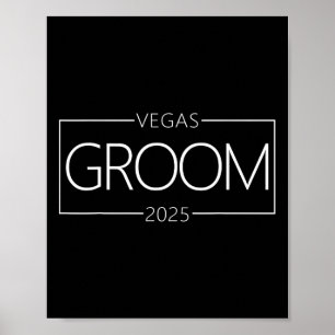 Groom Vegas Bachelor Party Group 2025 Married In V Poster