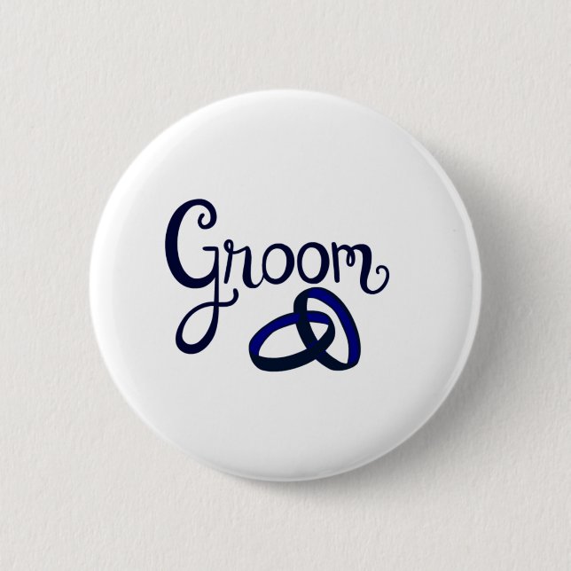 Groom Wedding Favours 6 Cm Round Badge (Front)