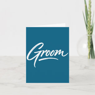 Groom wedding funny bachelor party costume card