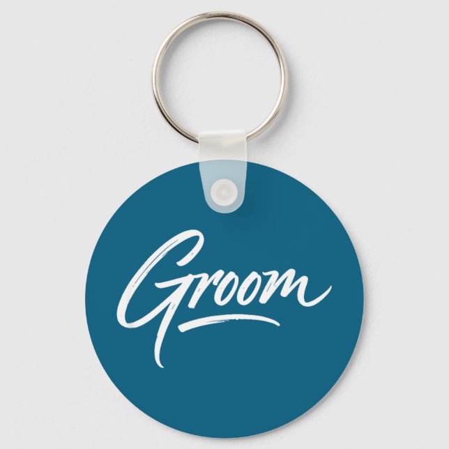 Groom wedding funny bachelor party costume key ring (Front)