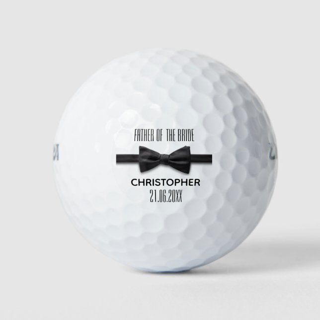 Groom Wedding Party Custom Father of The Bride Golf Balls (Front)