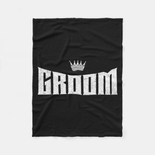 Groom Wedding Shower Bachelor Party Gift Fleece Blanket