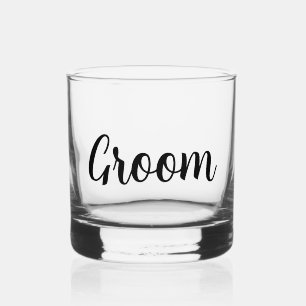 Groom Wedding Whiskey Glass
