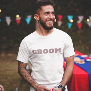 Groom White Wedding Party T-Shirt
