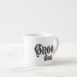 Groom with Bow Tie Black Type Espresso Cup