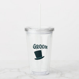 GROOM with Custom Name Acrylic Tumbler