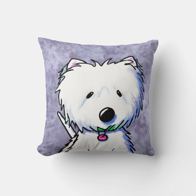 Groomed Gorgeous KiniArt Westie Pillow (Front)