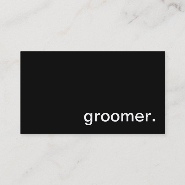 Groomer Business Card (Front)