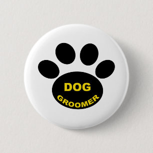 Groomer Paw 6 Cm Round Badge