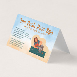 Groomer Shaving Dog Fur  Business Card