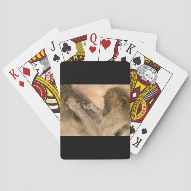 Grooming baboons playing cards (Back)