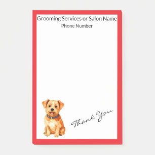 Grooming Pet Personalised Gold Elegant Collection Post-it Notes