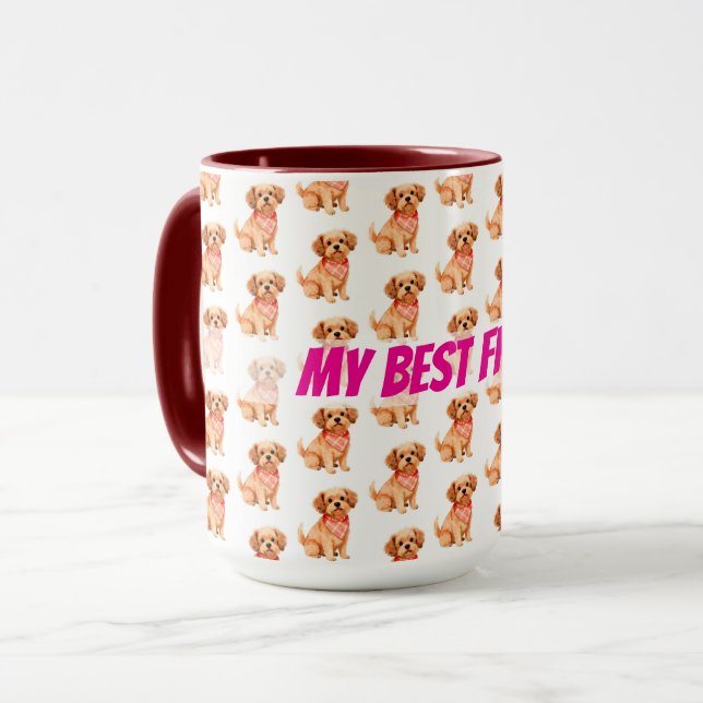 Grooming Pet Personalized Luxury Modern Collection Mug (Front Left)
