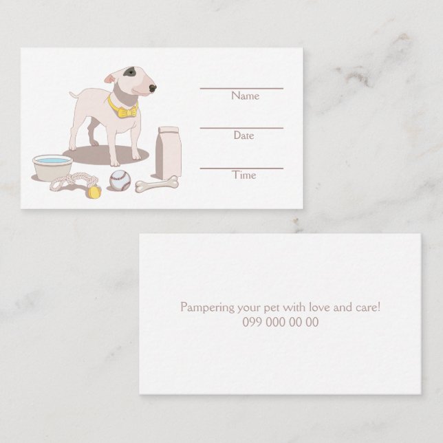 Grooming salon customisable appointment card (Front/Back)