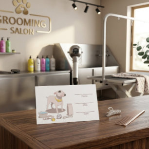 Grooming salon customisable appointment card
