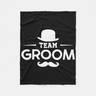 Grooms Bachelor Crew Party Squad Team Groom Fleece Blanket