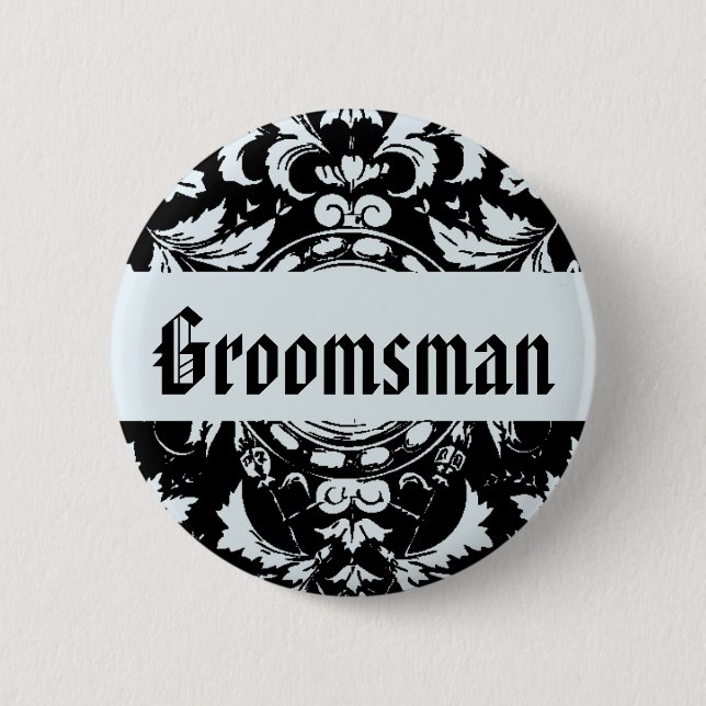 Grooms Bestman Wedding Button (Front)