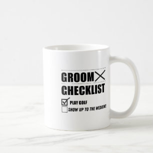 Groom's Checklist Golf Wedding - Funny Bachelor Pa Coffee Mug