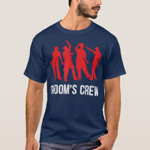 Grooms Crew Drinking Squad Bachelor Party Stag Nig T-Shirt