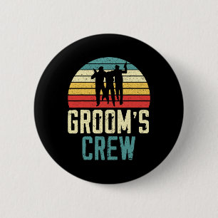 Grooms' Crew Groom Squad Stag Night Bachelor Party 6 Cm Round Badge
