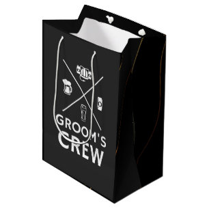 Groom's Crew Groomsmen Bachelor Party Gifts  Medium Gift Bag
