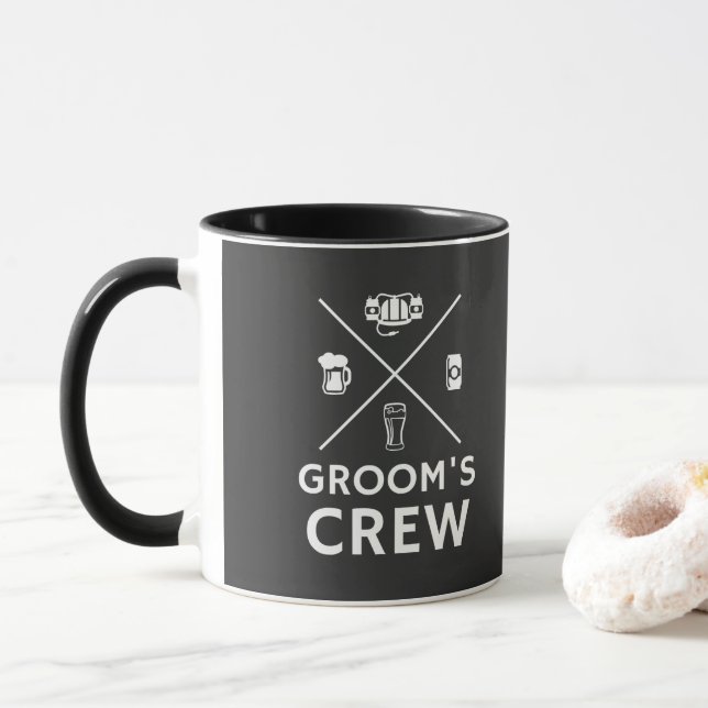 Groom's Crew Groomsmen Bachelor Party   Mug (With Donut)
