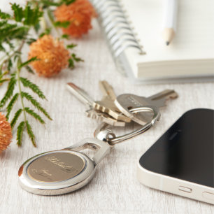 Grooms Customisable Keepsake Oval Keychain