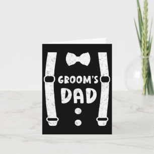 Groom's Dad Father Of The Groom Funny Tee Wedding Card