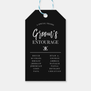 Groom's Entourage Groomsmen Gift Tags