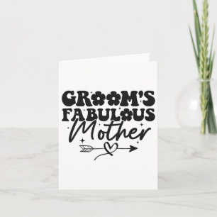 Groom's Fabulous Mother Groovy Mum Of The Groom  Card