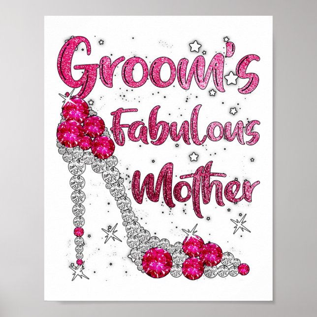 Grooms Fabulous Mother Happy Wedding Marry Married Poster (Front)
