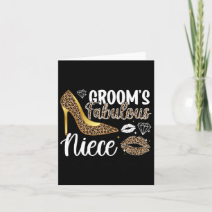Groom's Fabulous Niece Of The Groom Niece Groom's Card