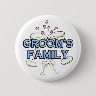 Groom's Family Wedding ID Buttons
