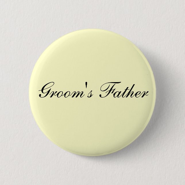 Groom's Father Ivory Button (Front)