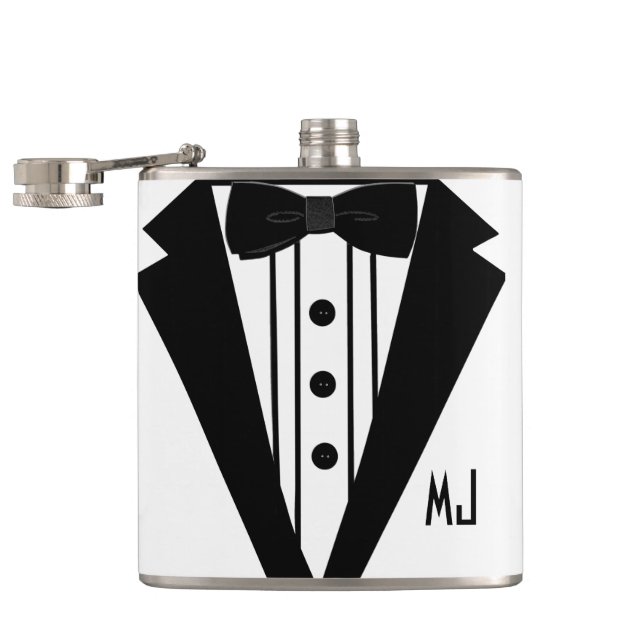Grooms Hip Flask (Opened)