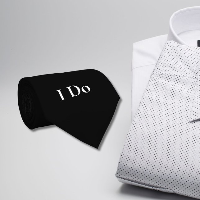 Groom's I Do Wedding Day Apparel Black Tie (Creator Uploaded)