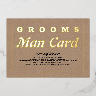 Grooms Man Card Terms of Service Funny Proposal