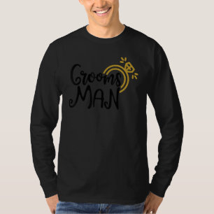 Grooms Man Engagement Wedding Matching St Valentin T-Shirt